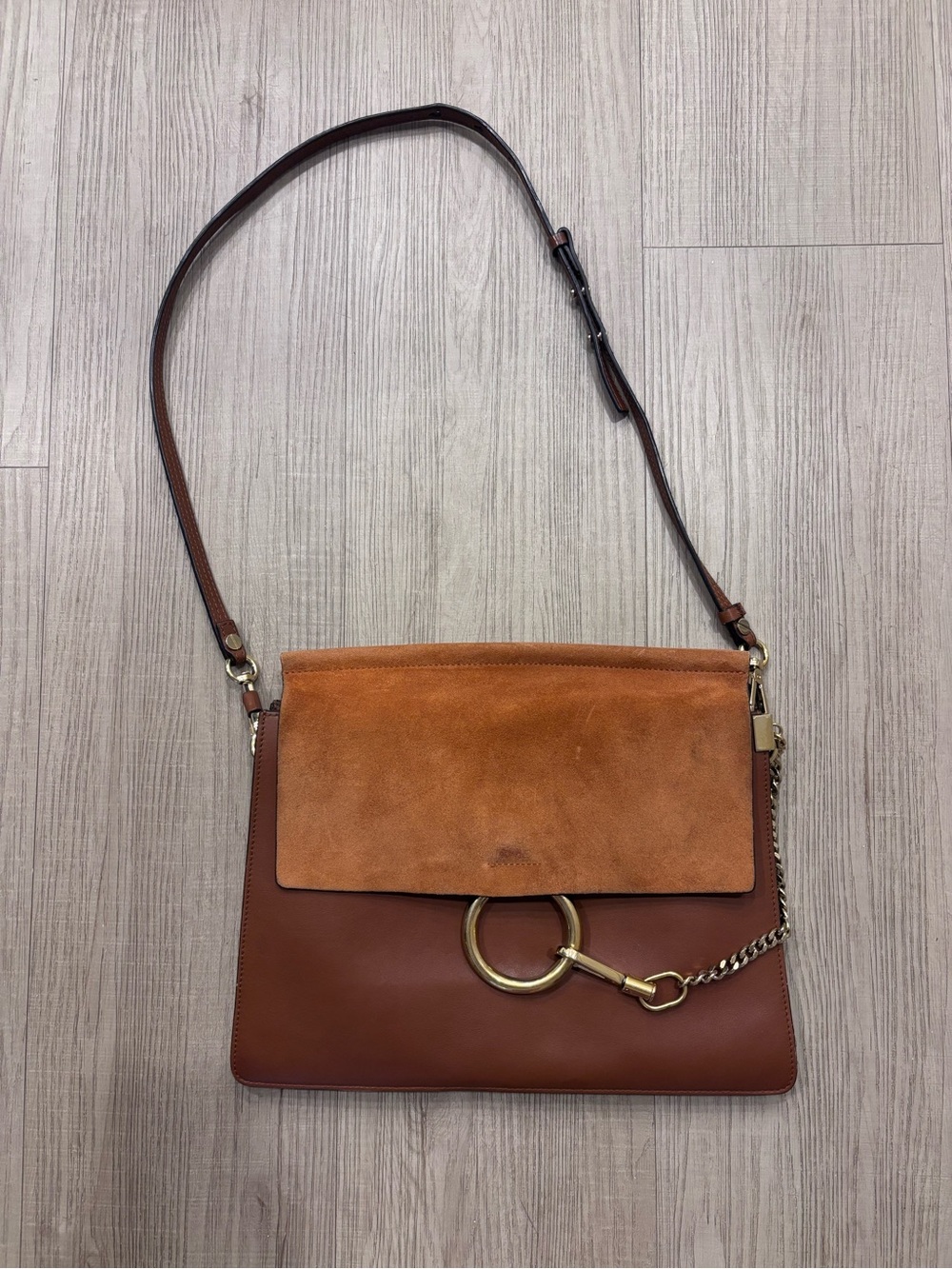 Chloe Faye Brown Leather Bag